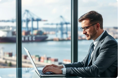 web cargo freight shipping containers